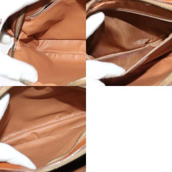 CELINE Macadam Canvas Shoulder Bag Pvc Beige Gold - Picture 12 of 12